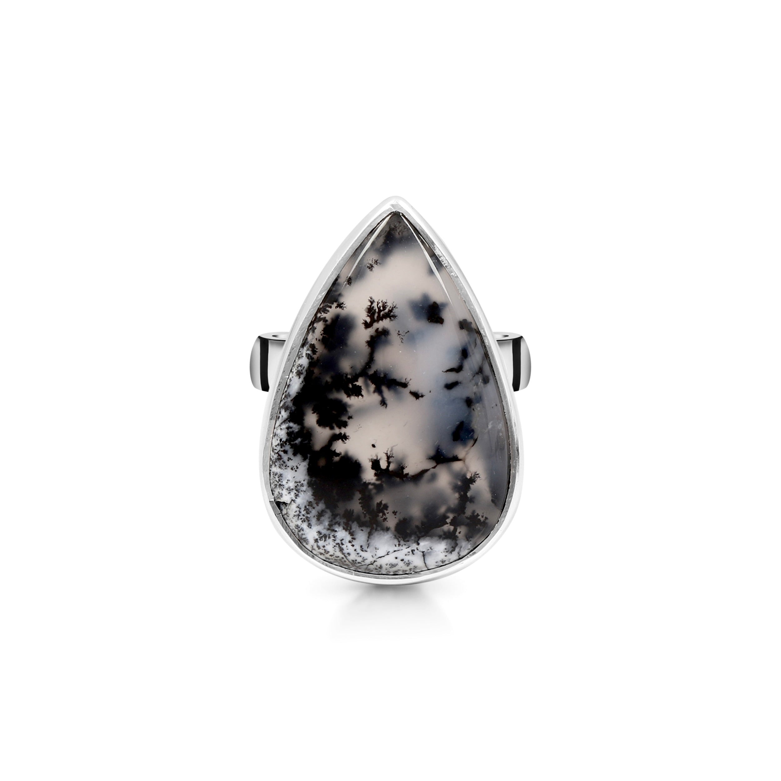 Dendritic Agate Adjustable Ring-(DDA-R-12.)